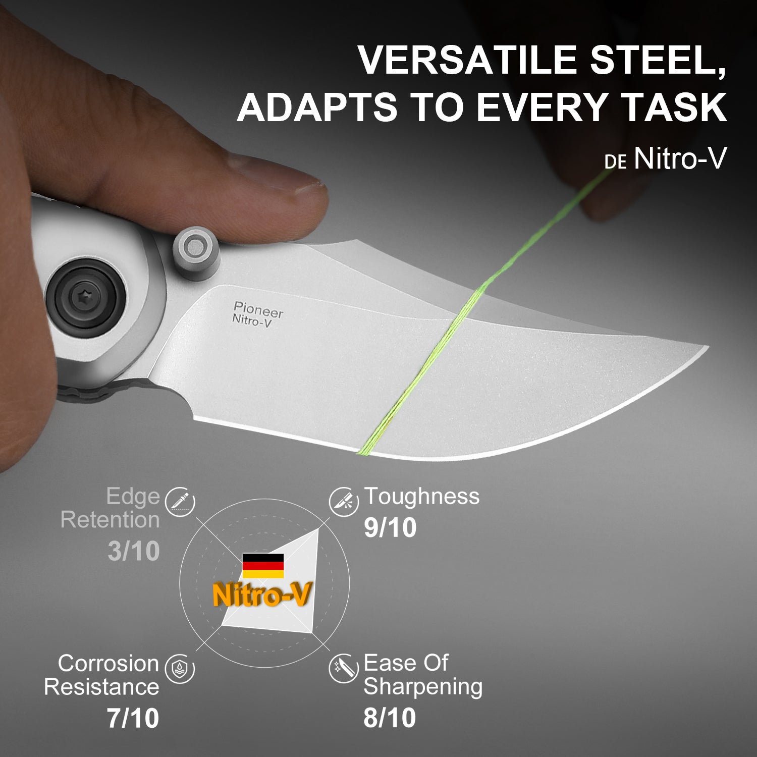 PIONEER | Nitro-V | Aluminum & Micarta | ZX-FK03A3 | KIZERX®