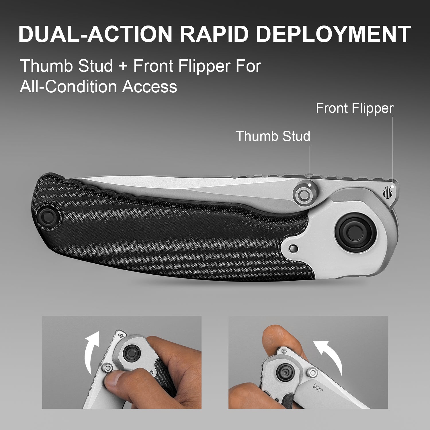 PIONEER | Nitro-V | Aluminum & Micarta | ZX-FK03A6 | KIZERX®