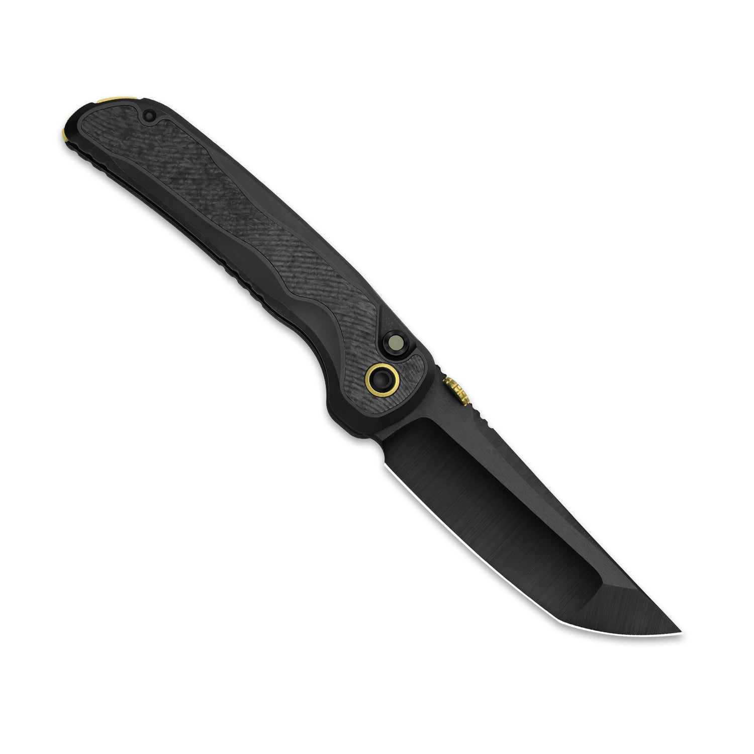 Mithril-Lefty | KineticFit™ Button Lock | M390 + DLC Ultra + Hand-Brushed | Titanium (DLC Ultra) & Fat Carbon | Exquisite Light | KizerX® FK08A1