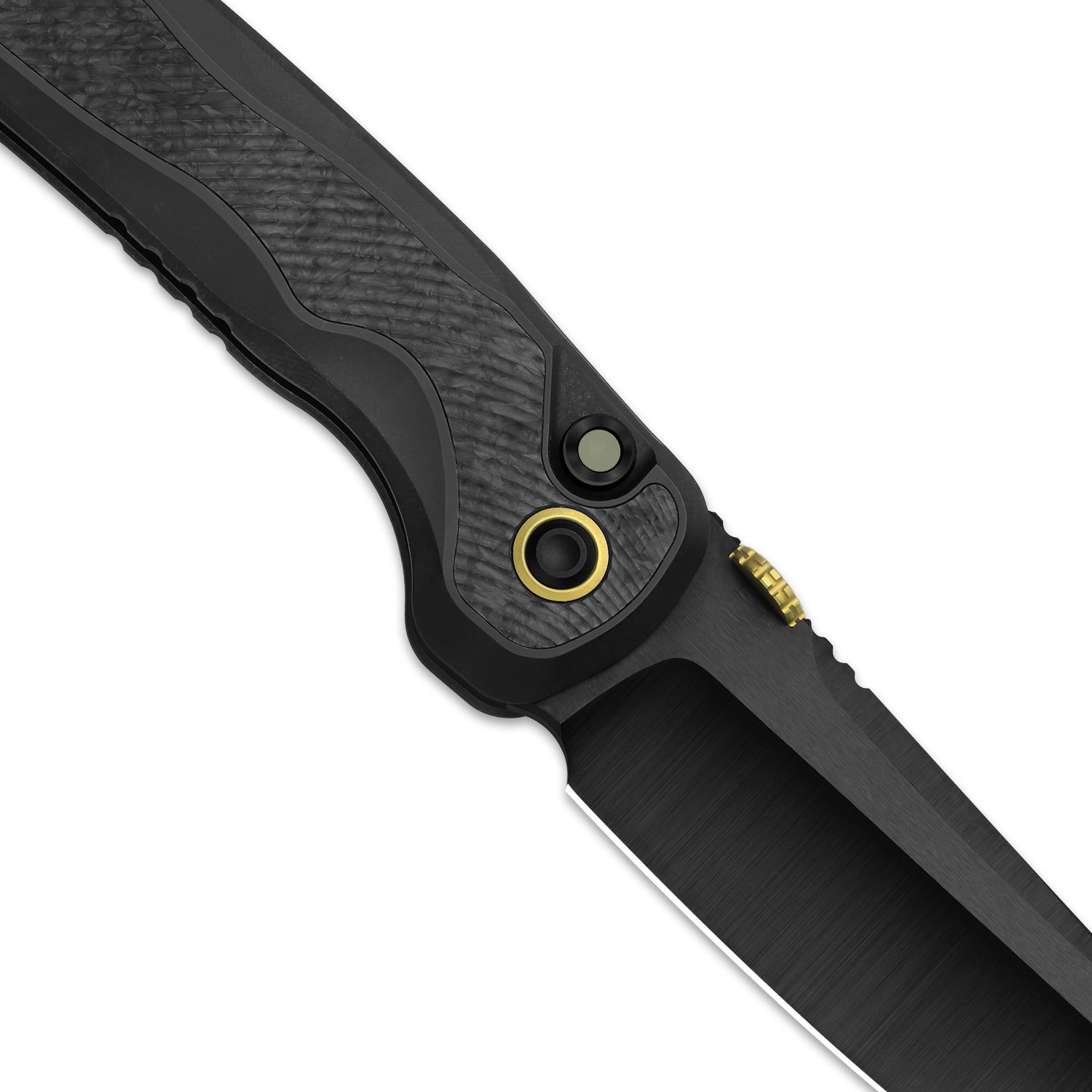 Mithril-Lefty | KineticFit™ Button Lock | M390 + DLC Ultra + Hand-Brushed | Titanium (DLC Ultra) & Fat Carbon | Exquisite Light | KizerX® FK08A1