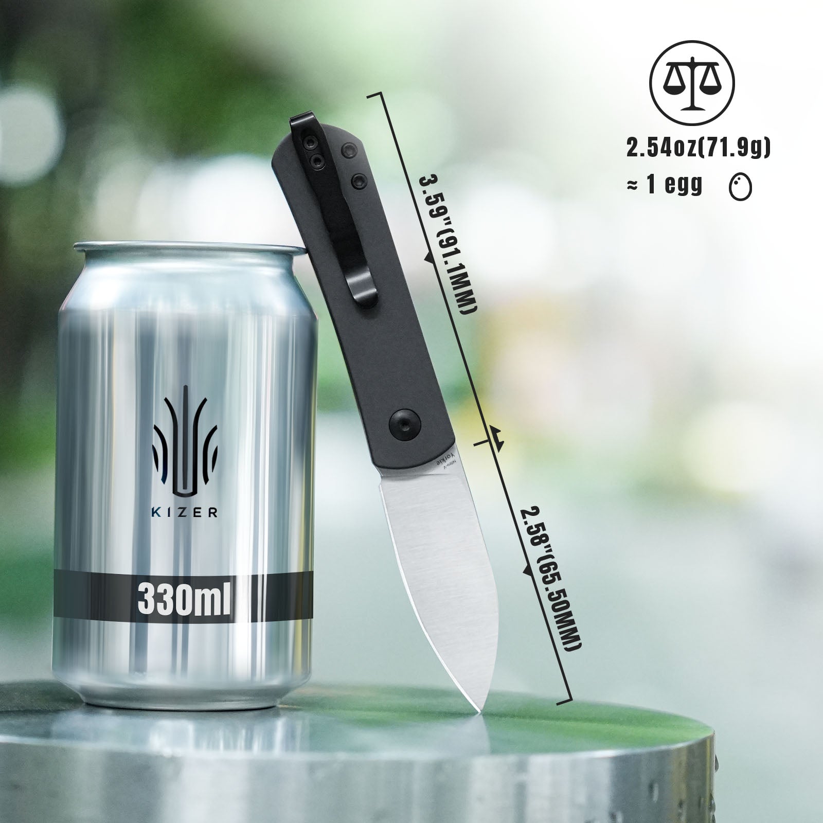 Yorkie | Nitro-V |Aluminum - 2.58 " Satin