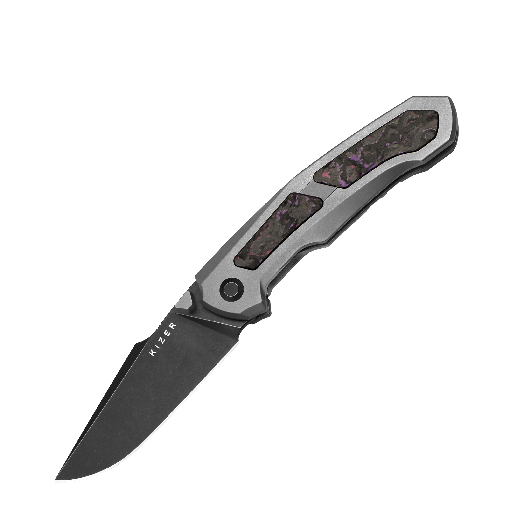 Feweed | S35VN | Titanium+ Fat Carbon(Purple haze)| KizerB™ 3694A1