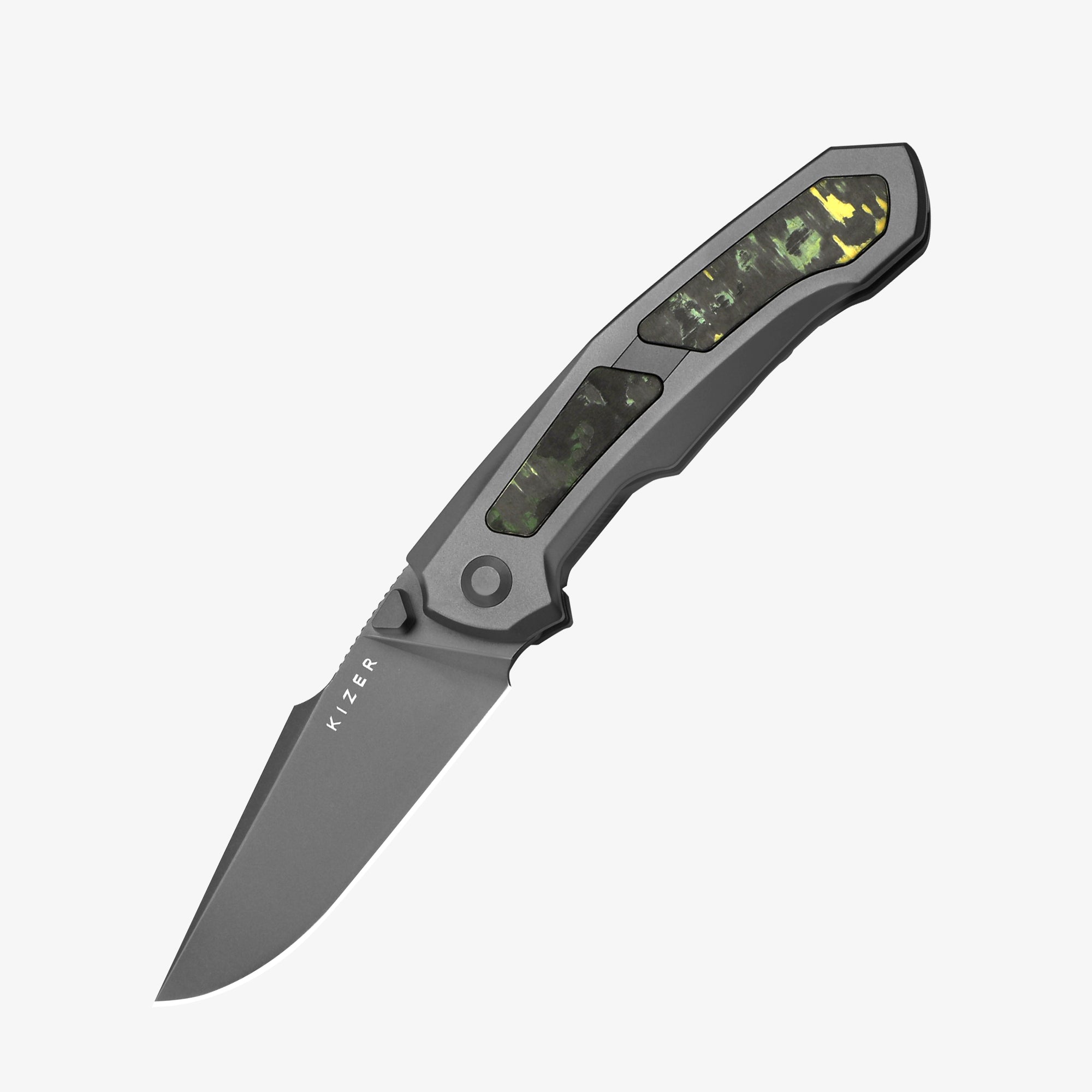 Feweed | S90V | Titanium+ Fat Carbon(Toxic Storm)| KizerB™ 3694A2