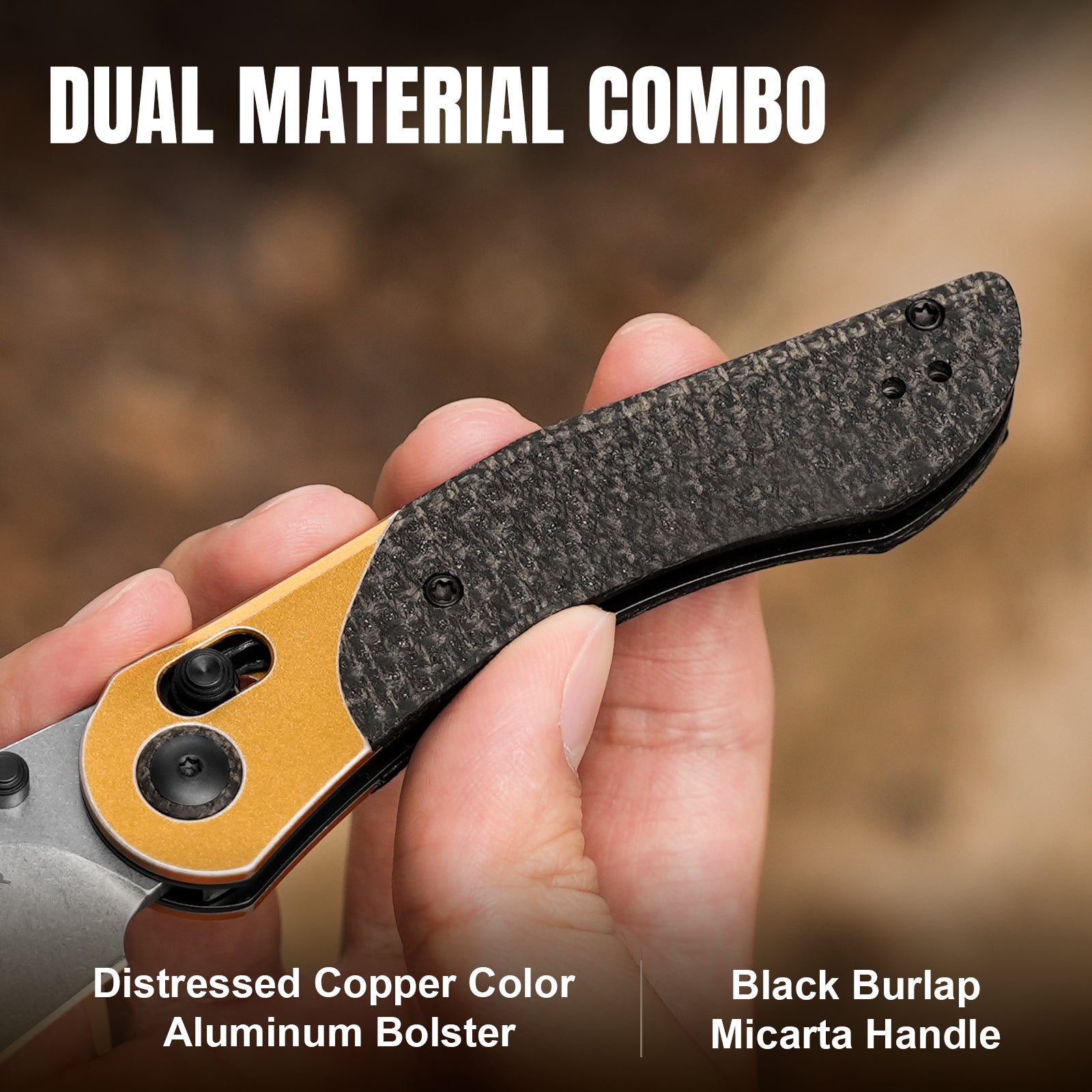 Mini Mystic | Nitro-V | Aluminum+Burlap Micarta | V3636A2