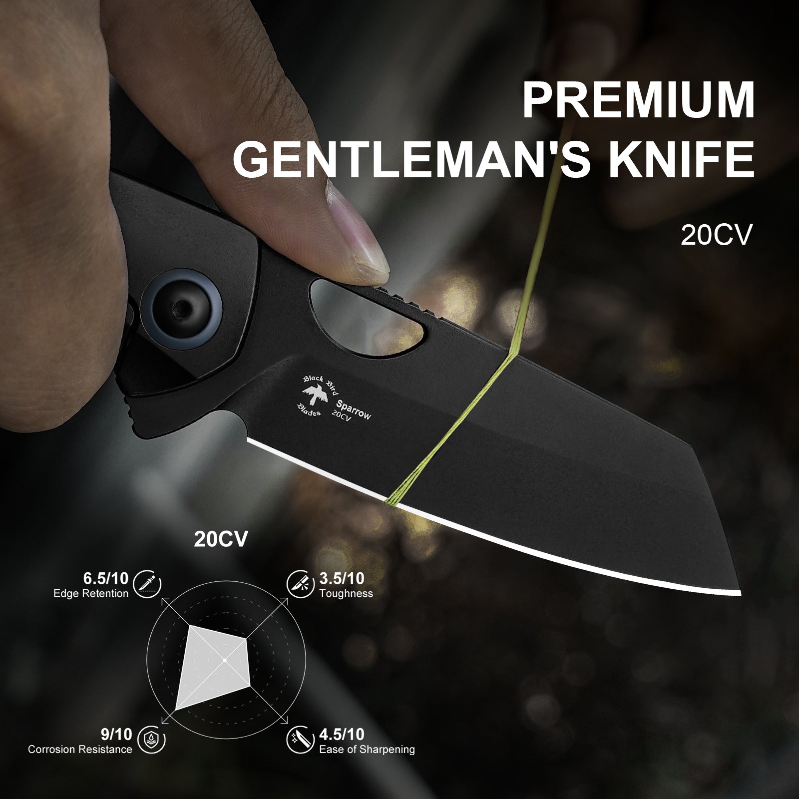 Sparrow | 20CV | Fat Carbon Medusa+Titanium | KizerB™ 3628A3