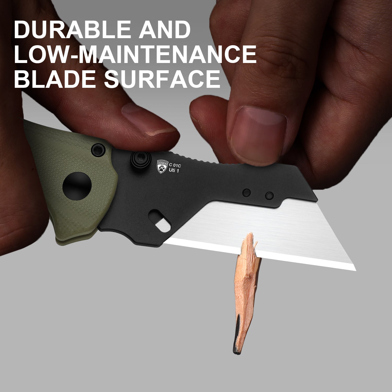 Sheepdog® Utility Knives | Kizer Button Liner Lock™ | C01C Uti 1 | 5Cr15MoV | KizerV™ 3488.29JSA2