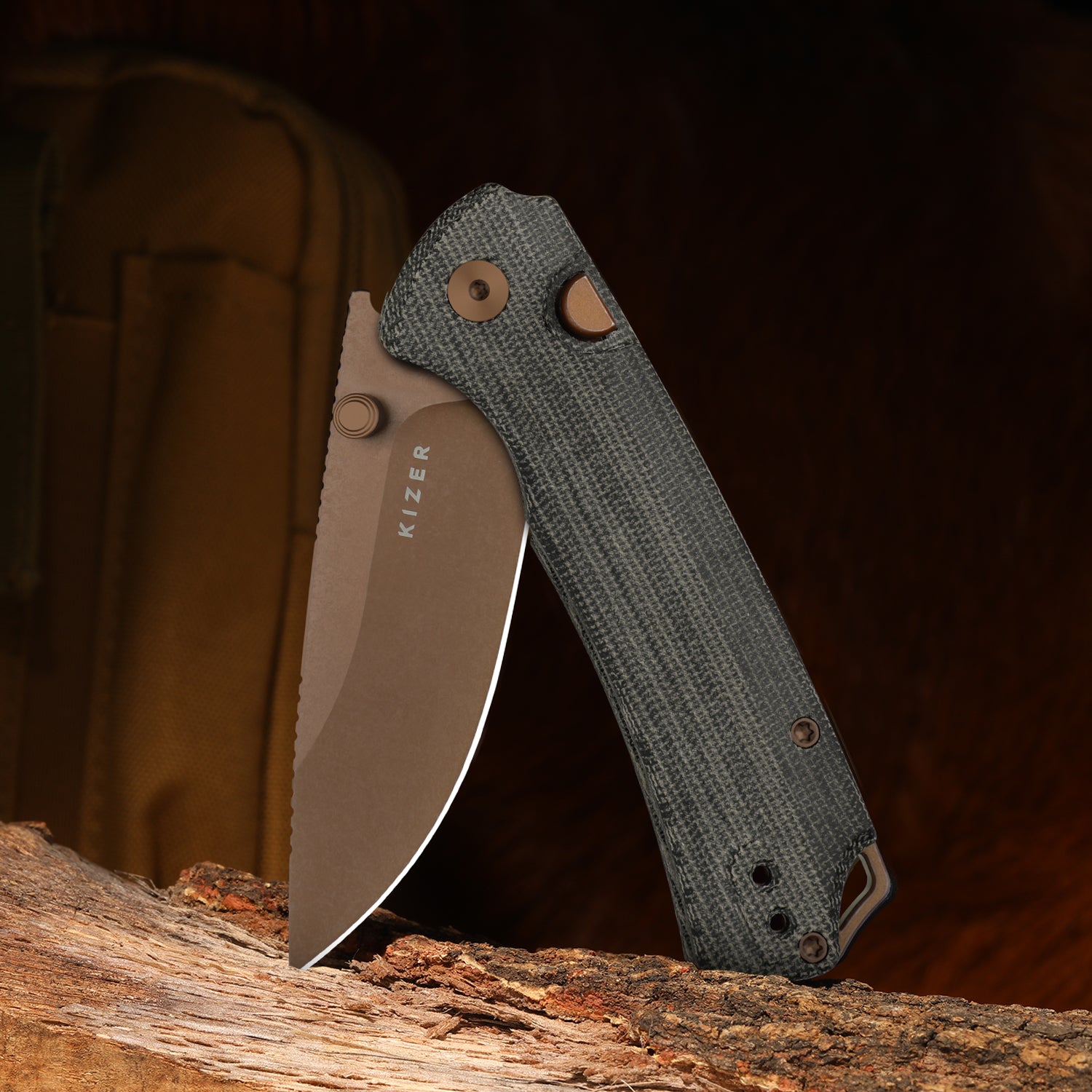 T1 BD | Button Liner Lock™ | Sunset Metal PVD | Nitro-V | Norplex UltreX Micarta | KizerV™ 3490.2BA2