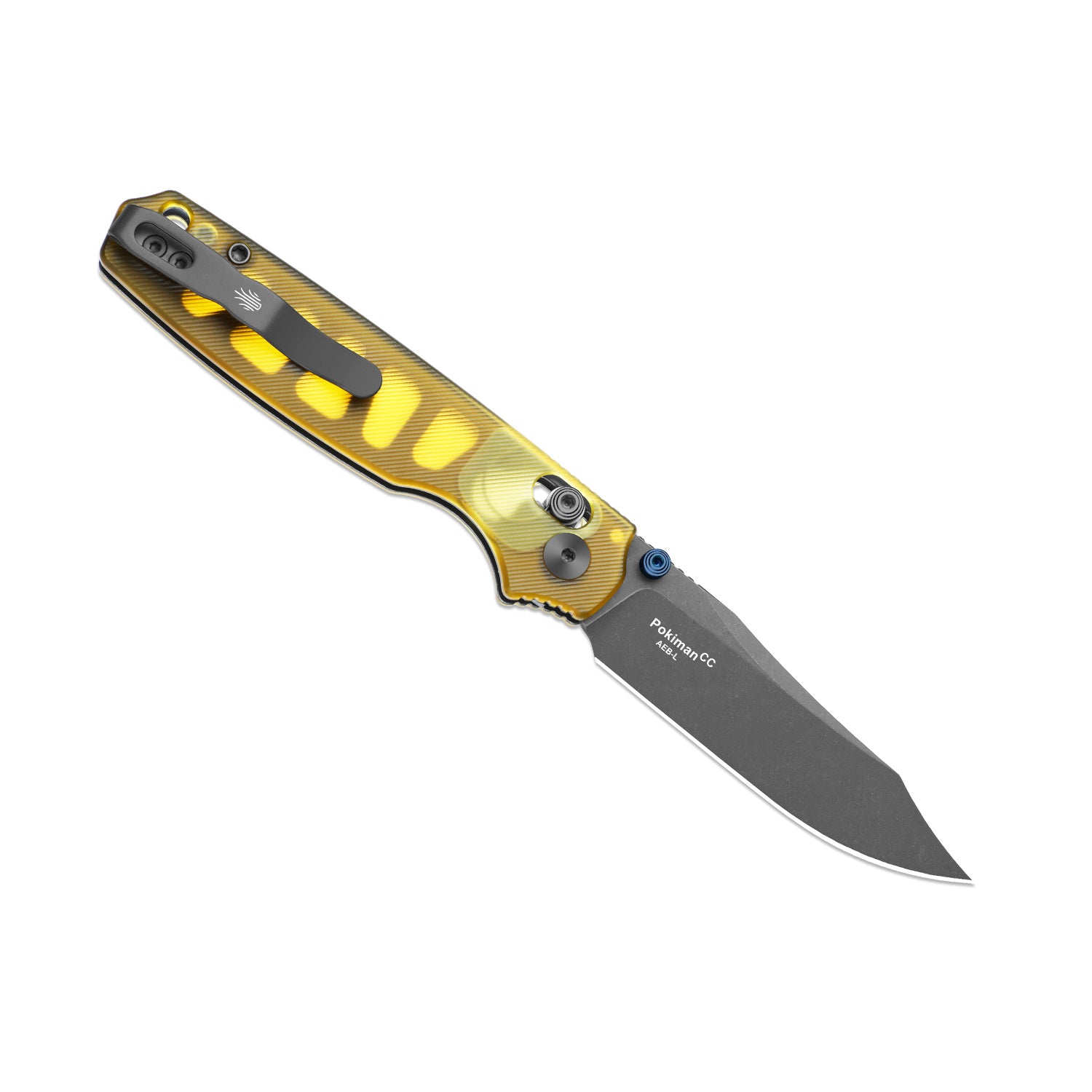 Pokiman CC | Kizer Clutch Lock™ | Clip Point | Four-Finger Full Grip | Clear PEI | KizerV™ 3789A3