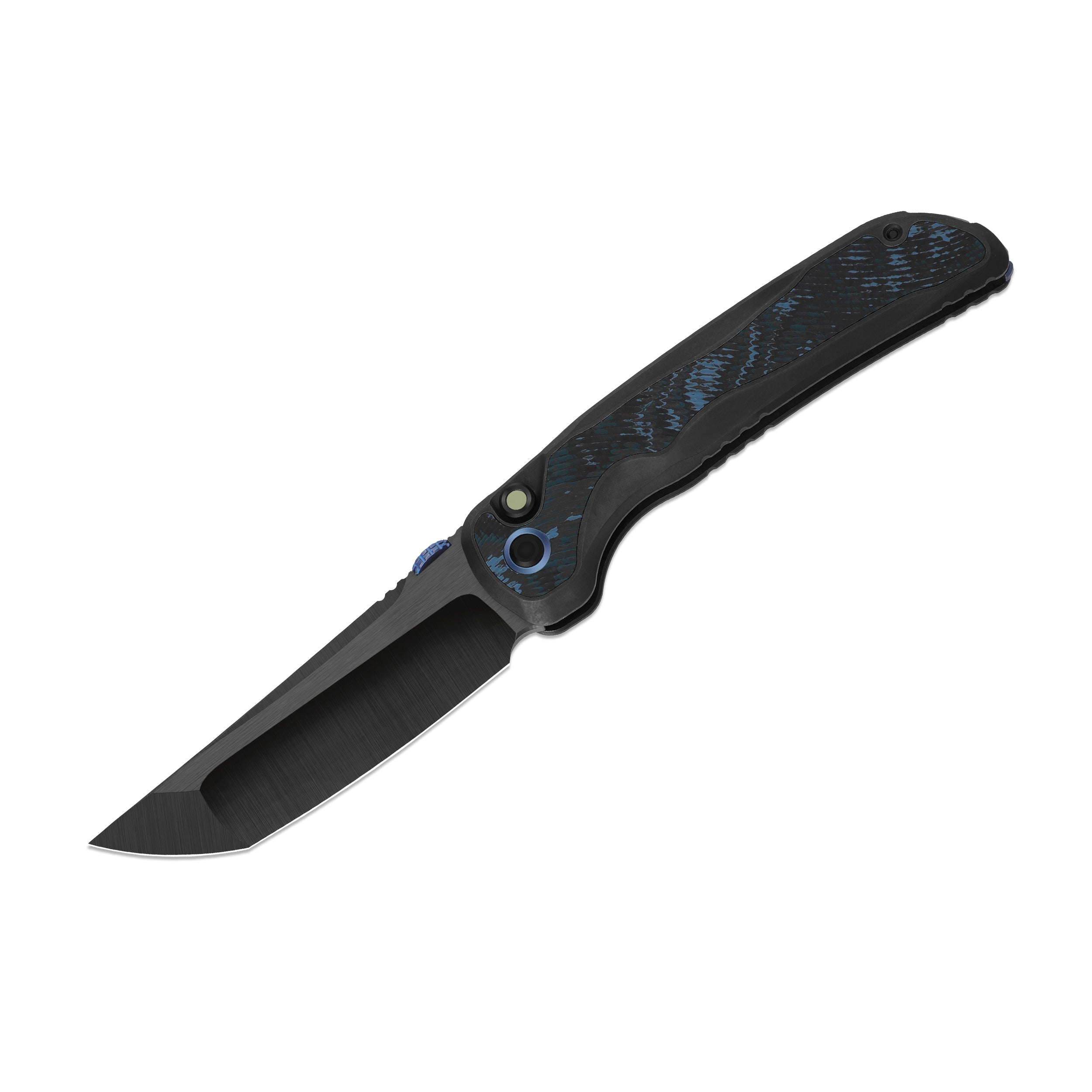 Mithril | KineticFit™ Button Lock | M390 + DLC Ultra + Hand-Brushed | Titanium (DLC Ultra) & Fat Carbon | Exquisite Light | KizerX® FK08A2