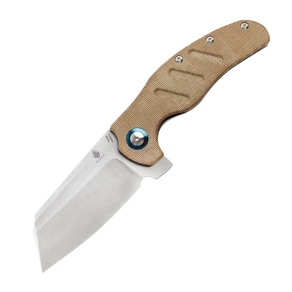 Kizer Sheepdog C01c XL Micarta Brown V5488C4 (3.94" Satin)