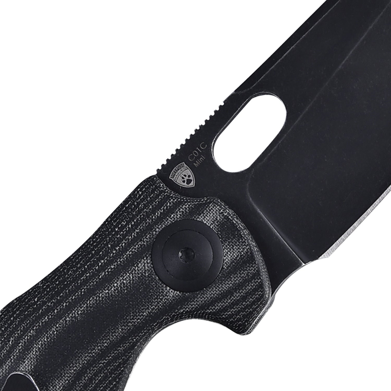 Kizer Mini Sheepdog C01c Micarta Black V3488C5 (2.63" Stonewashed)