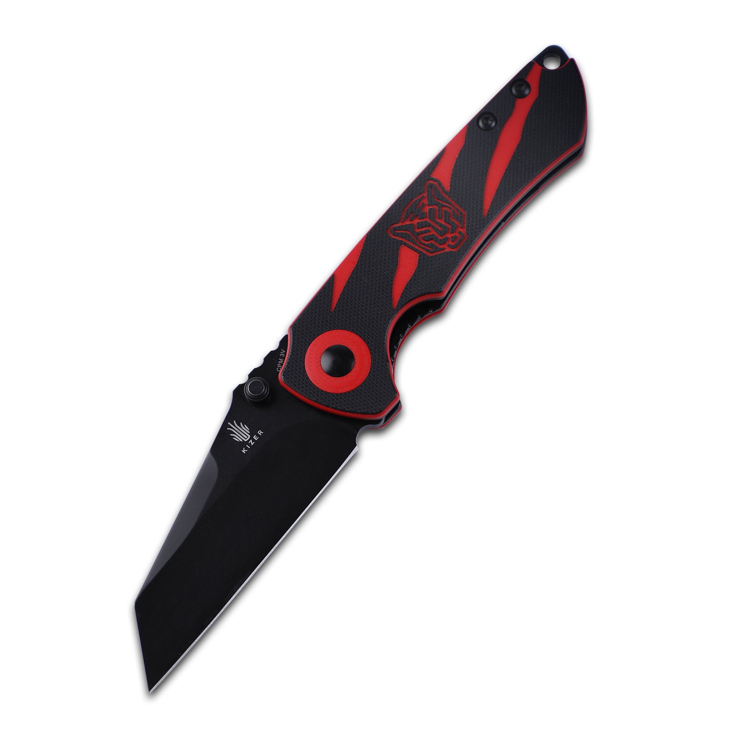 Exclusive Kizer EXTRA Mini Paragon Folding Knife Black/Red