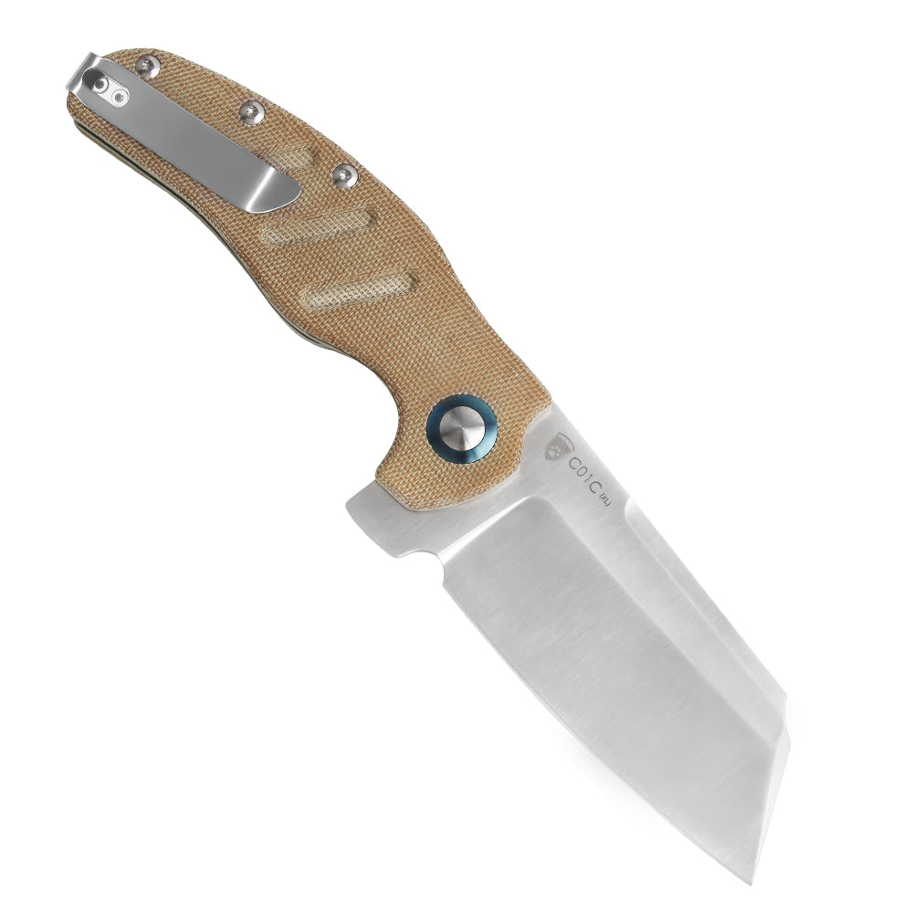 Kizer Sheepdog C01c XL Micarta Brown V5488C4 (3.94" Satin)
