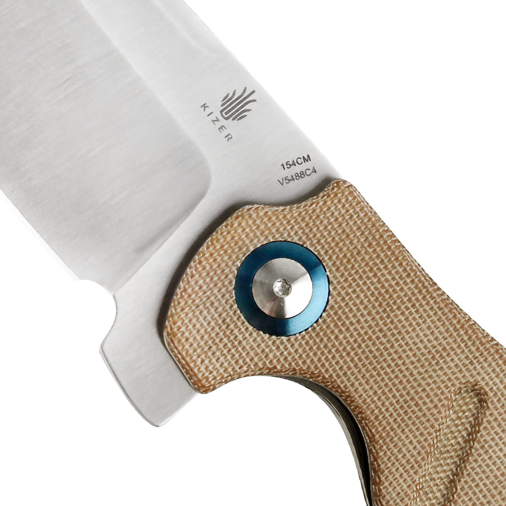 Kizer Sheepdog C01c XL Micarta Brown V5488C4 (3.94" Satin)