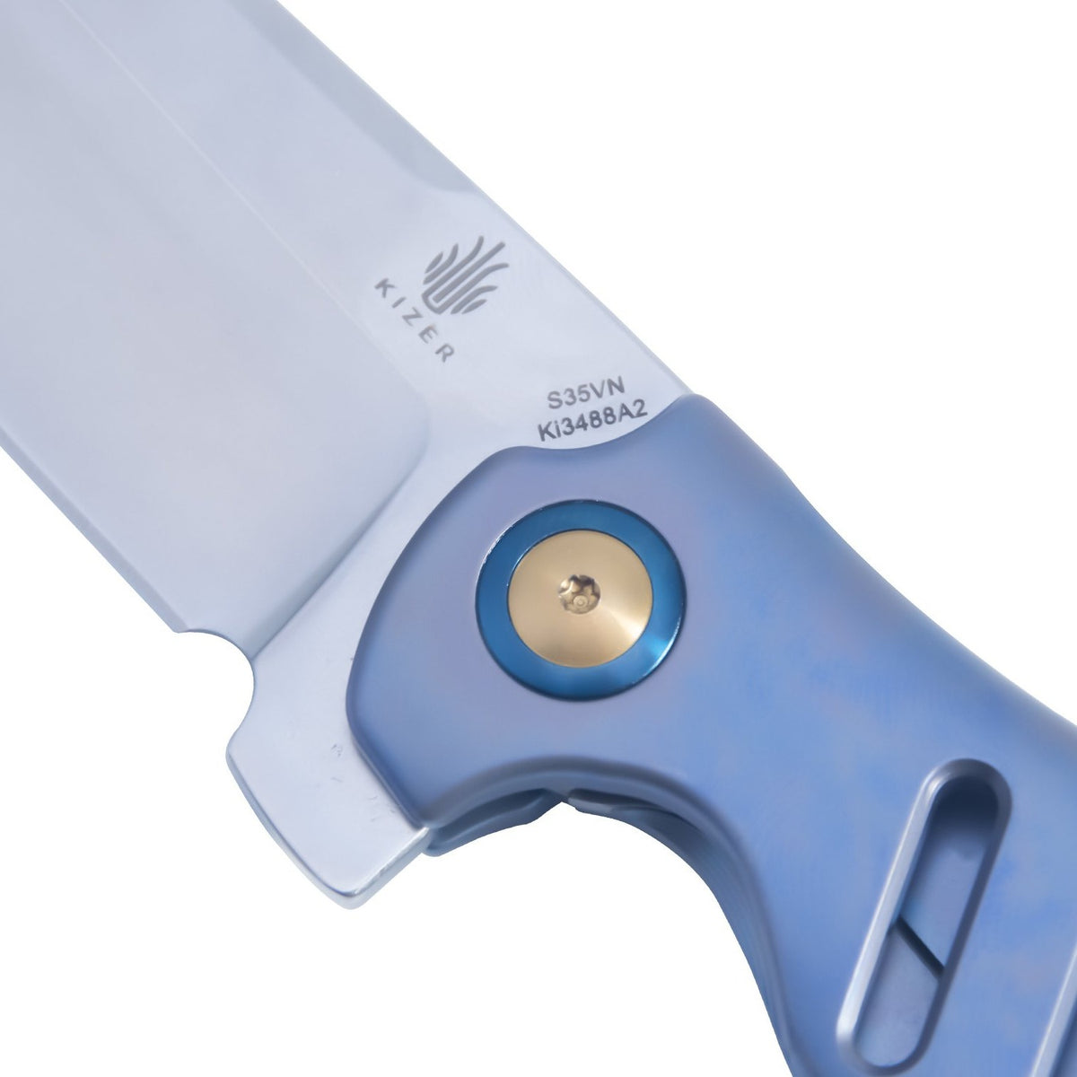 Kizer C01c Mini Sheepdog Titanium Blue Ki3488A2 (2.6" Satin)