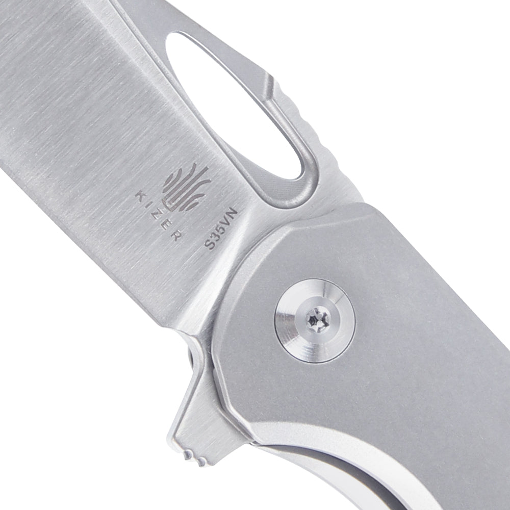 Kizer Assassin Titanium Gray Ki3549A1 (3.15" Satin)