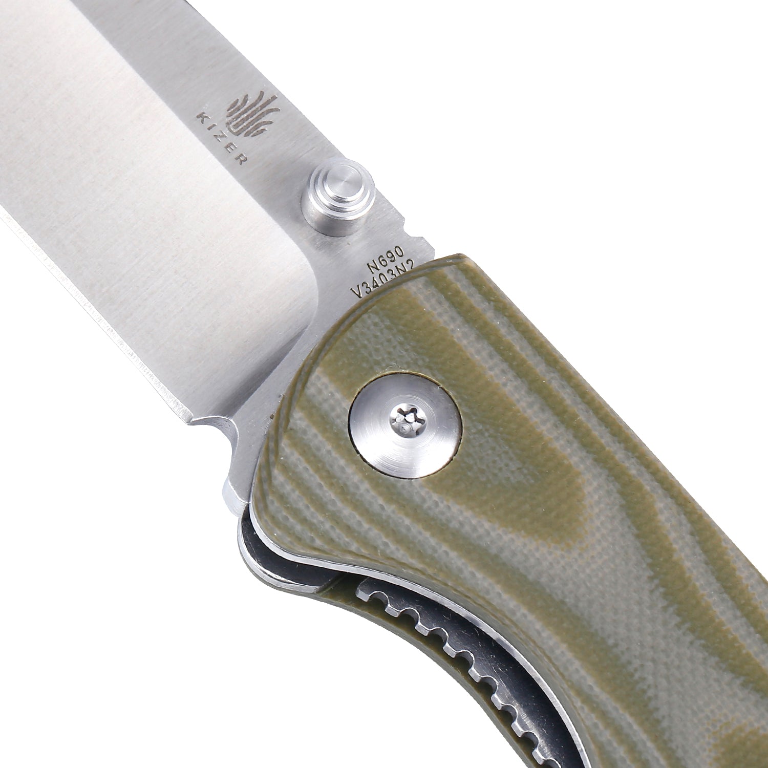 Kizer Vigor G10 Green V3403N2 (2.99" Stonewash)