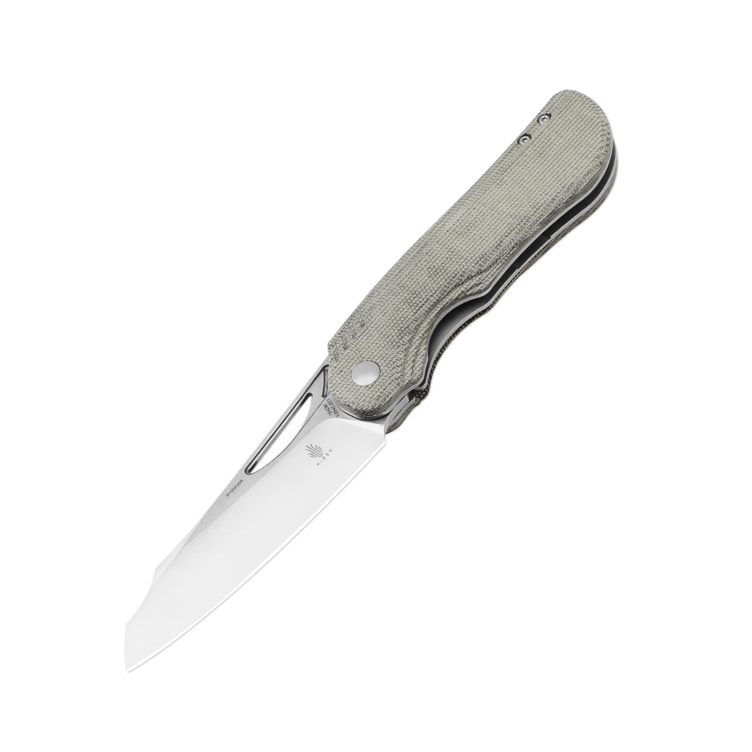 Kobold 3.66 inch 2.0 Front Flipper Green Micarta Handle V3542.2C1