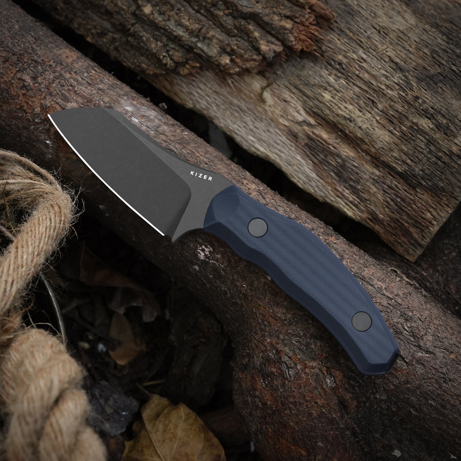 Bulldog Fix | One-Piece G10 Handle | 14C28N | Fixed Blade | KizerV™ 11