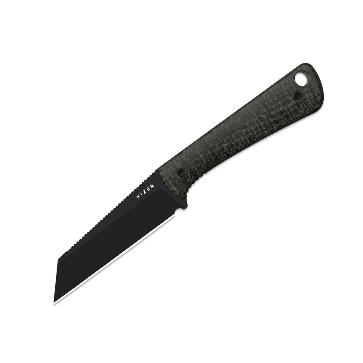 MiCrow | Wharncliffe | AEB-L | Micarta | Black PVD Coating | KizerV™ 1139A1