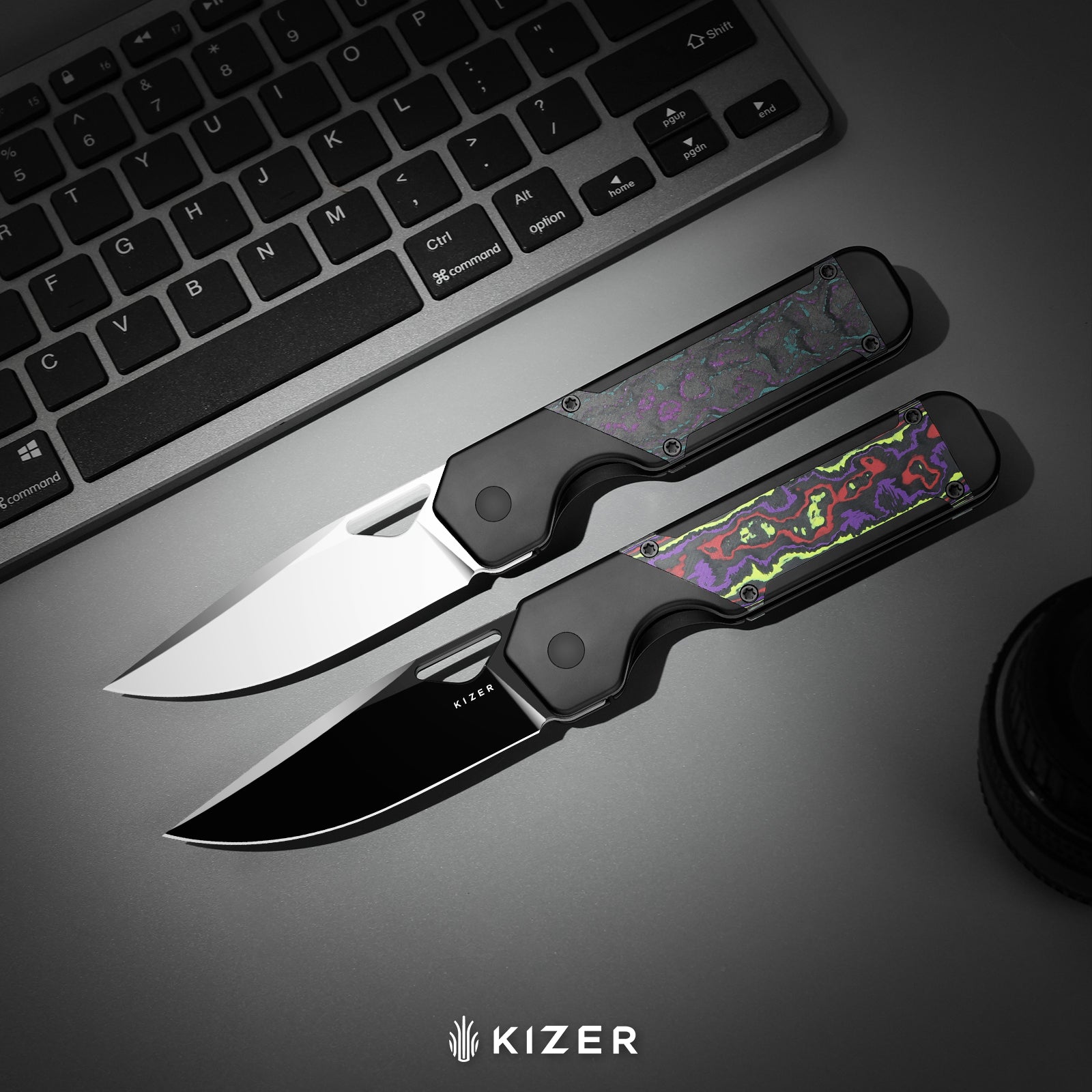 Militaw® | S45VN | Polished DLC Ultra | Titanium+KizerNova™ Joker Carb