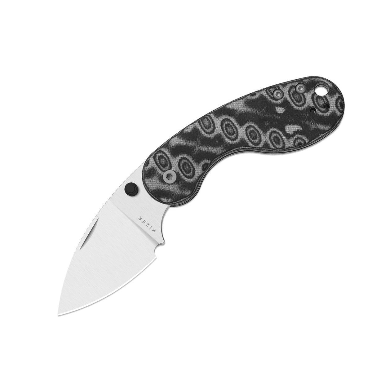 Microbe DSJ AirTi | Detent Slip Joint |  vortex pattern micarta | 14C28N + Satin | KizerV™ 2742DSJA2