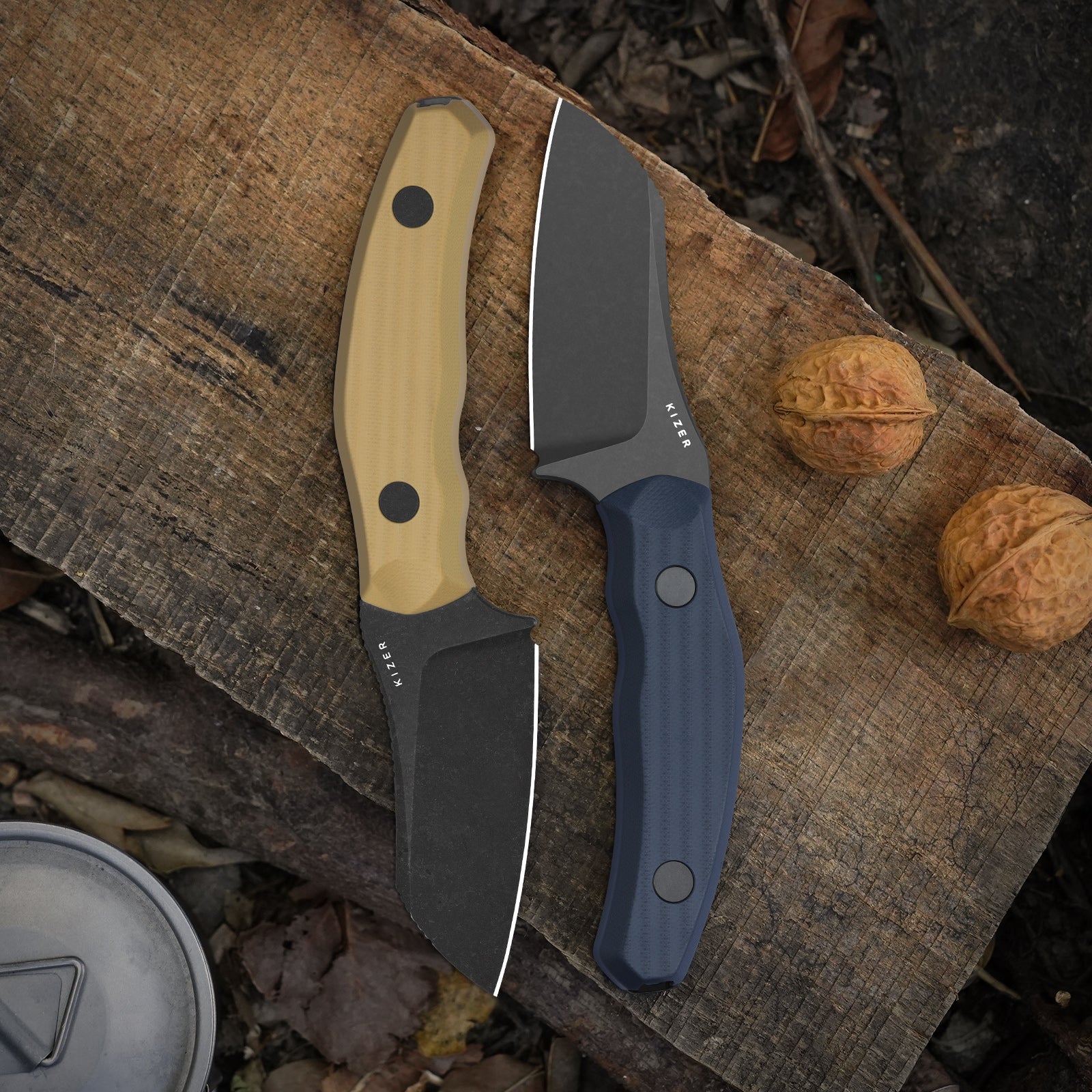 Bulldog Fix | One-Piece G10 Handle | 14C28N | Fixed Blade | KizerV™ 11