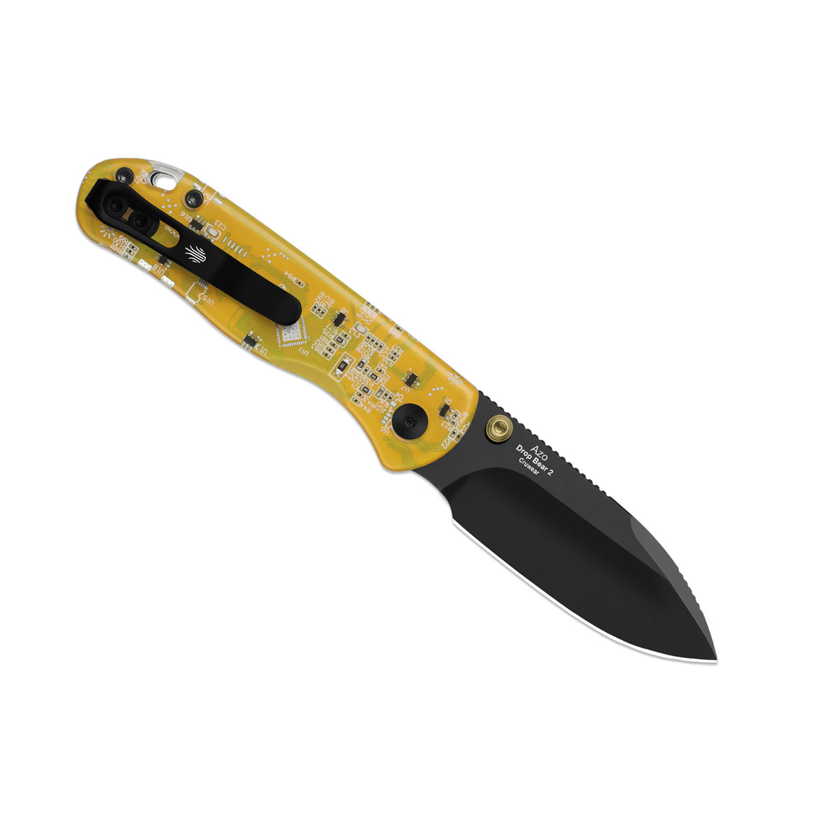 Drop Bear 2 PCB | Kizer Button Liner Lock™ | CPM Cruwear | Resin & PCB | Black PVD Coating | KizerB™ 3619BDA9