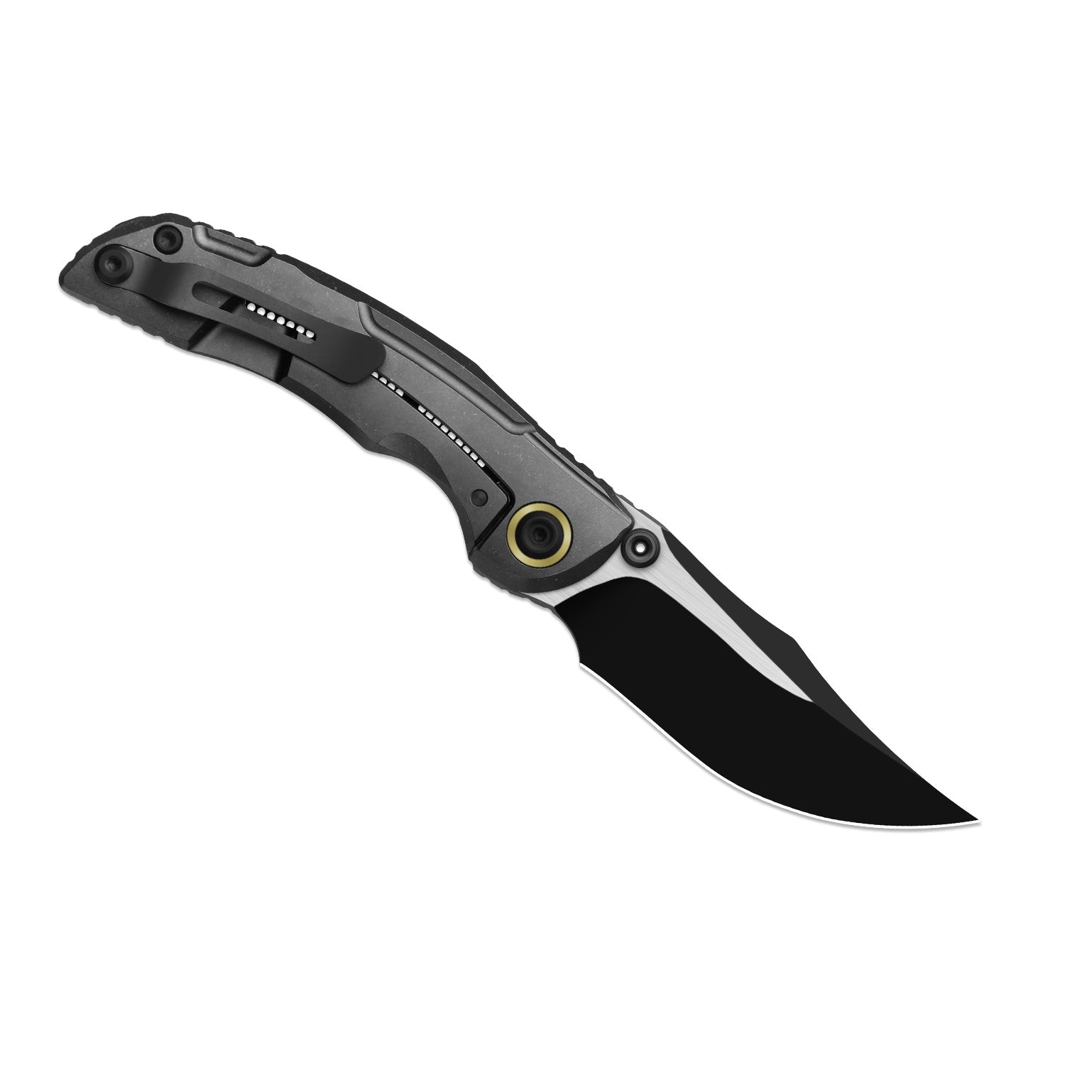 SILVER WING-LITE | S45VN+Black PVD Coating & Flat Brushed+Flat Grind |