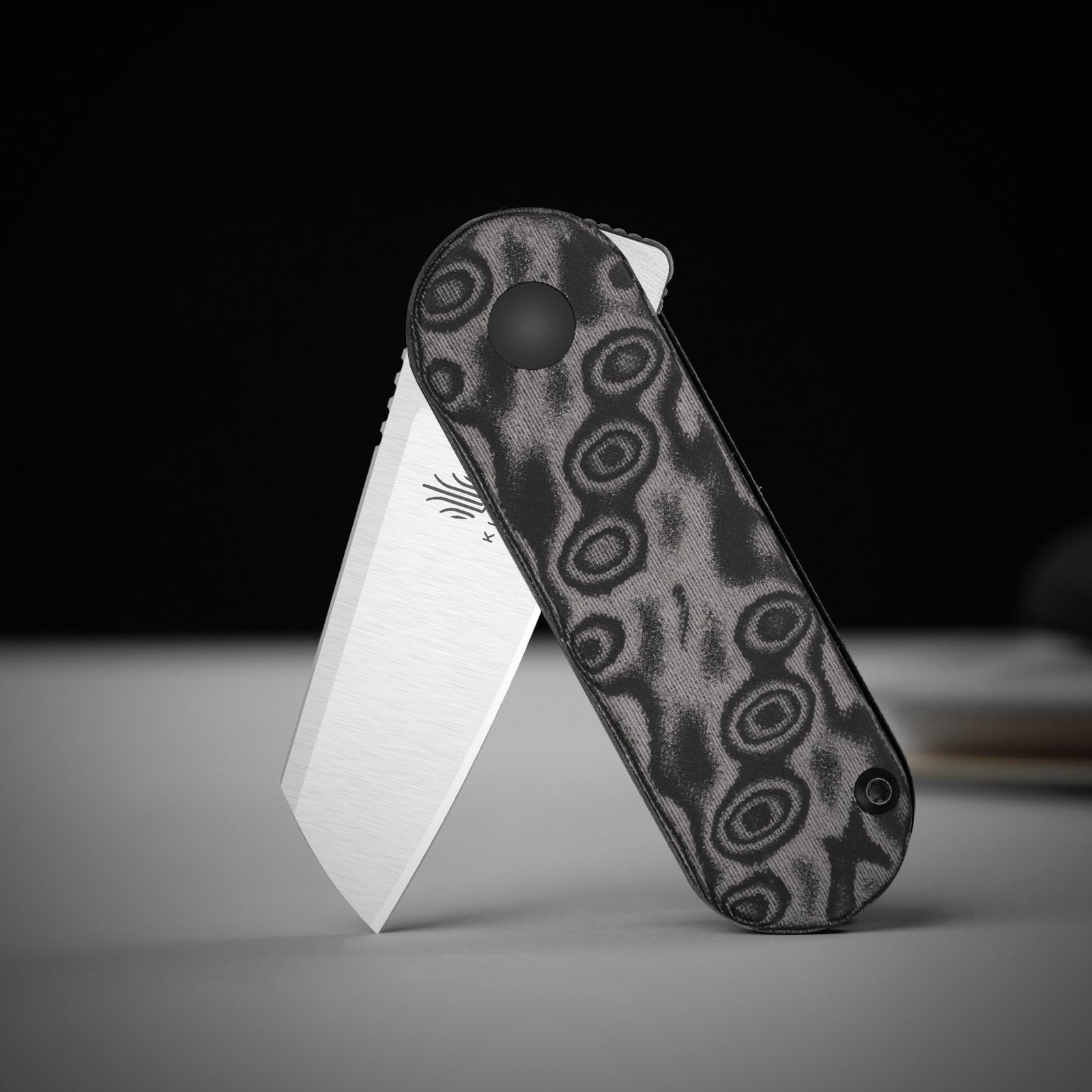 Mini Bay | 14C28N | Vortex Pattern Micarta | KizerV™ 2583A6