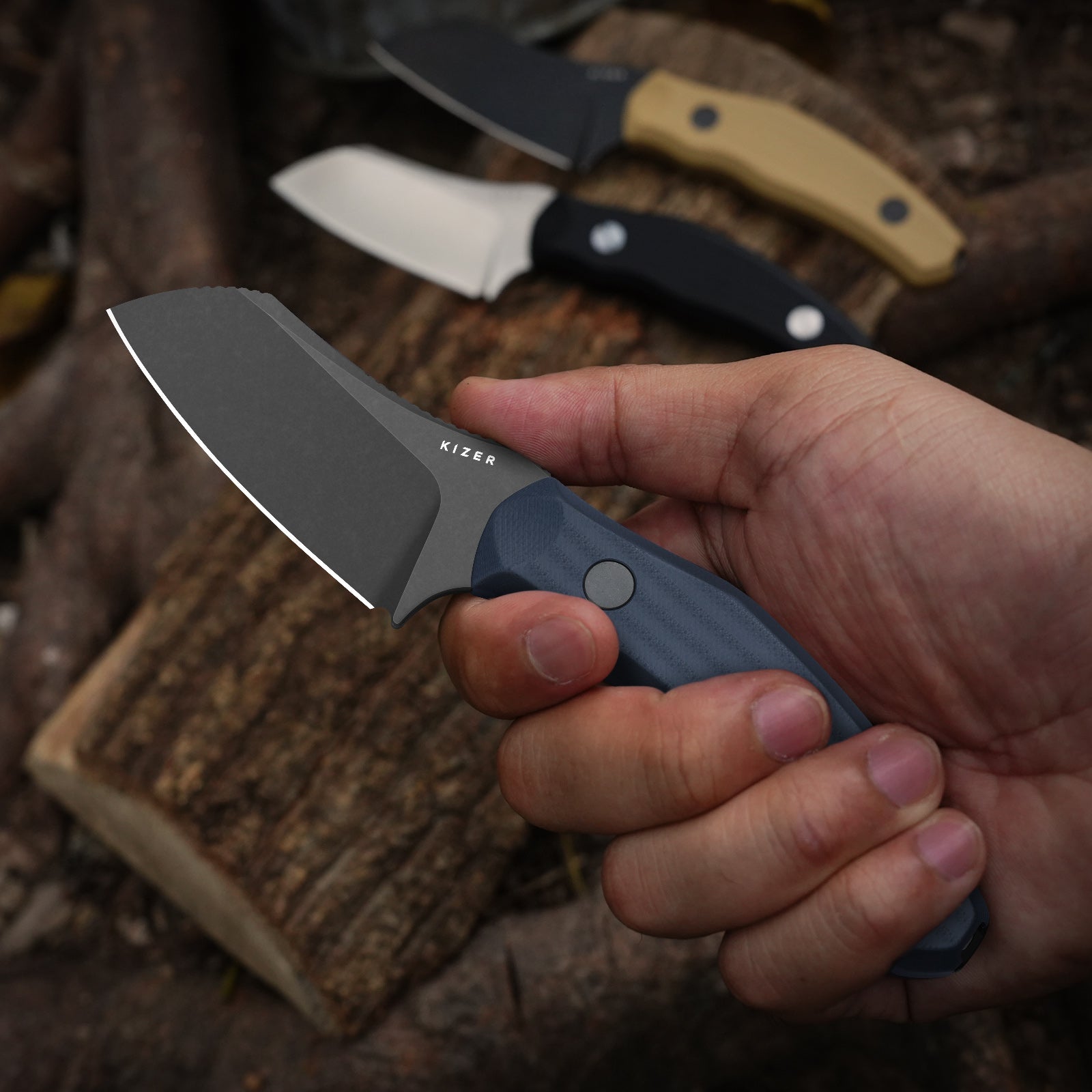 Bulldog Fix | One-Piece G10 Handle | 14c28n | Fixed Blade | KizerV™ 1116A3