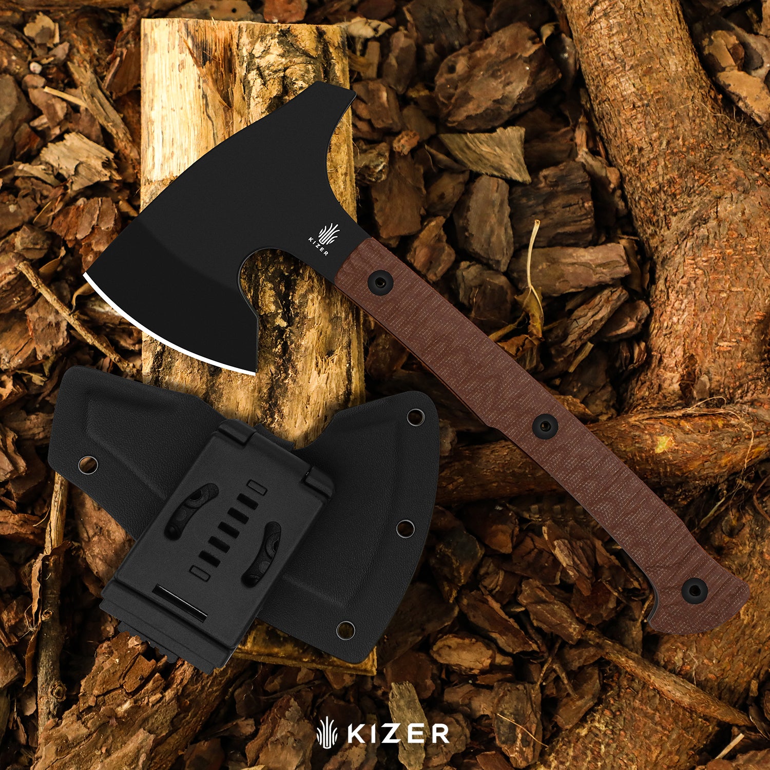 Urus | Lightweight Axe | 1095 | Black Coating | Micarta | Camping Outd