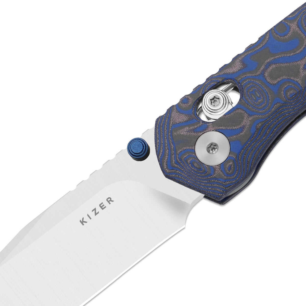 Findo | Clip Point | Kizer Clutch Lock™ | AEB-L + Satin | vortex pattern micarta | KizerV™ 3743CC2