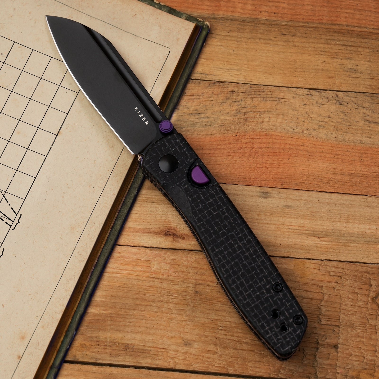 Renissance | Kizer Button Liner Lock™ | Norplex UltreX™ Micarta | N690