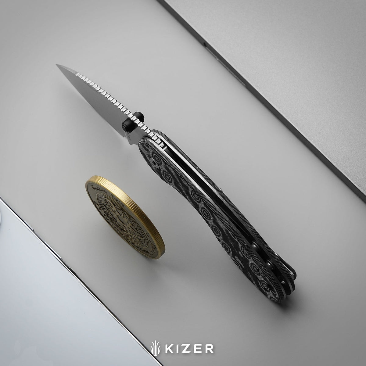 Microbe DSJ AirTi | Detent Slip Joint | Aluminum | S35VN +Satin | KizerB™ 2742DSJA1