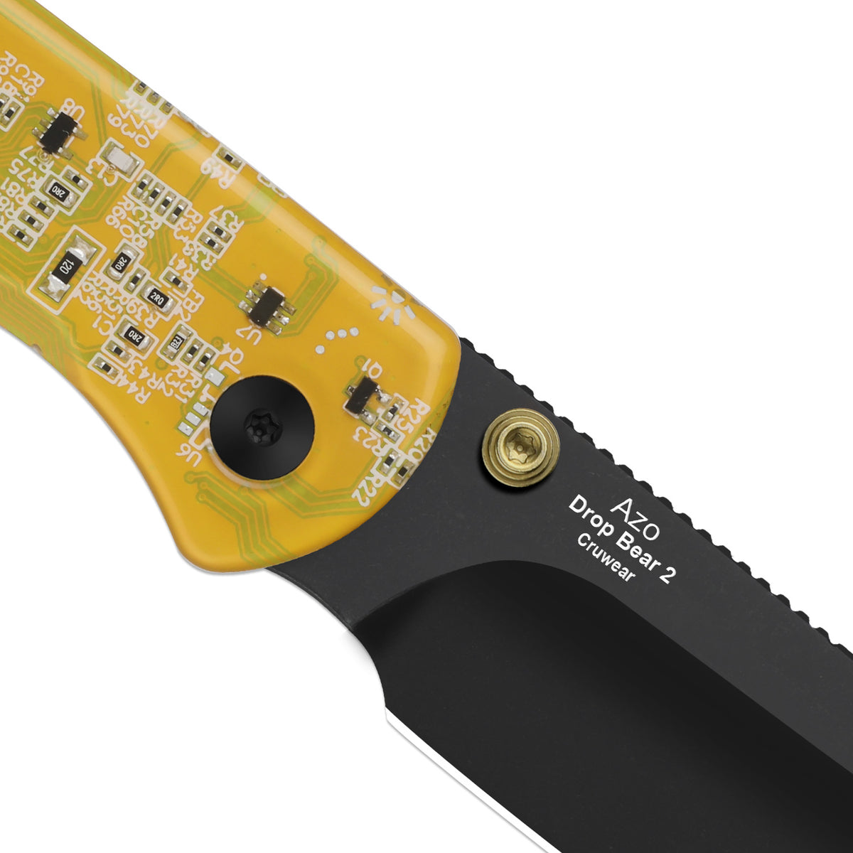 Drop Bear 2 PCB | Kizer Button Liner Lock™ | CPM Cruwear | Resin & PCB | Black PVD Coating | KizerB™ 3619BDA9