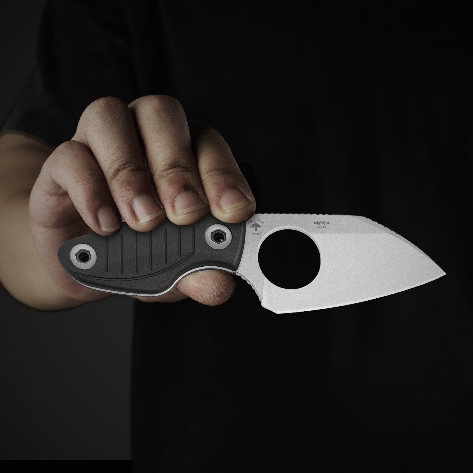 Nightjar | Japan AICHI AUS-10 Steel | Sheepfoot Fixed Blade | Vortex P