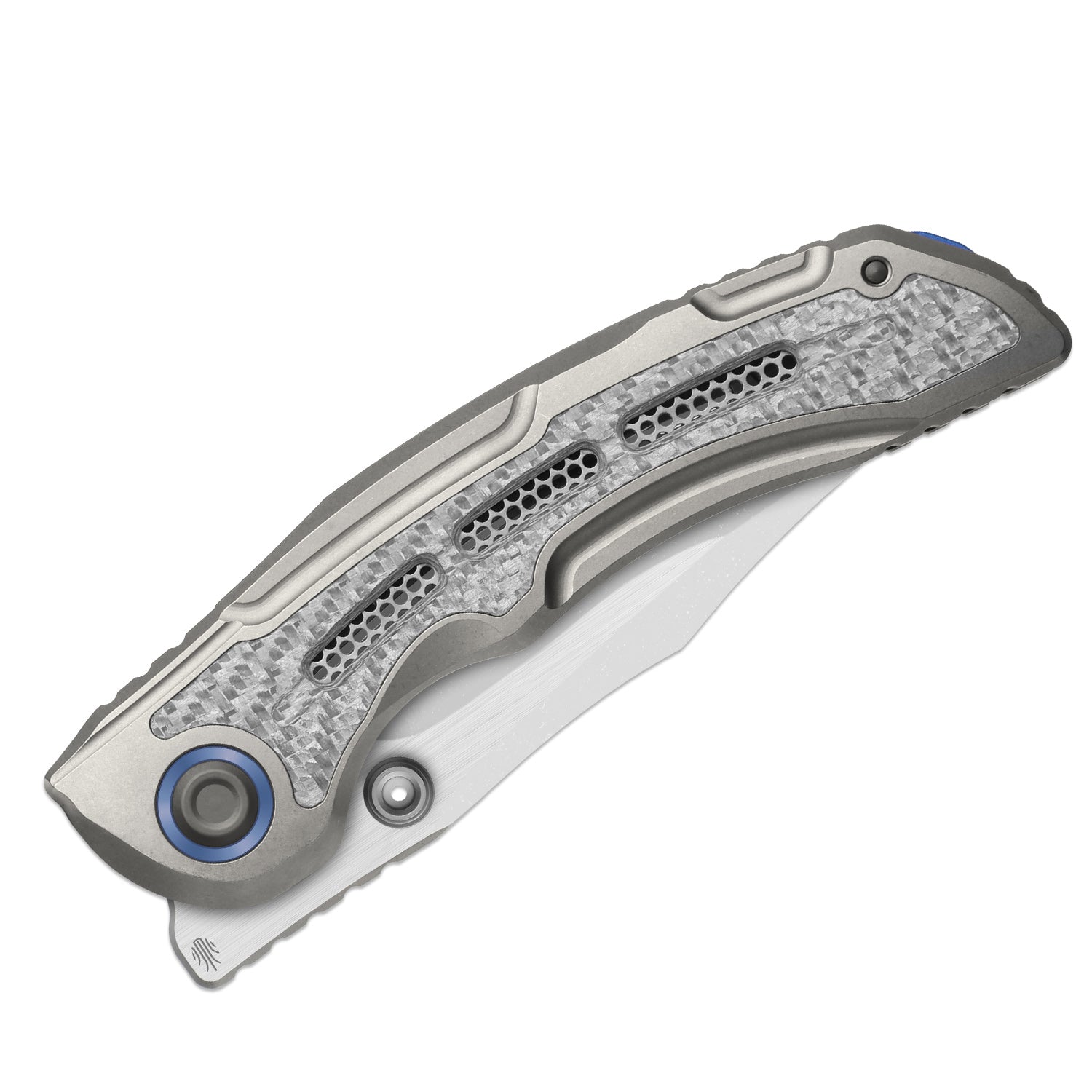 SILVER WING-LITE | S45VN+Stonewashed+Flat Grind | Titanium & Carbon Fi