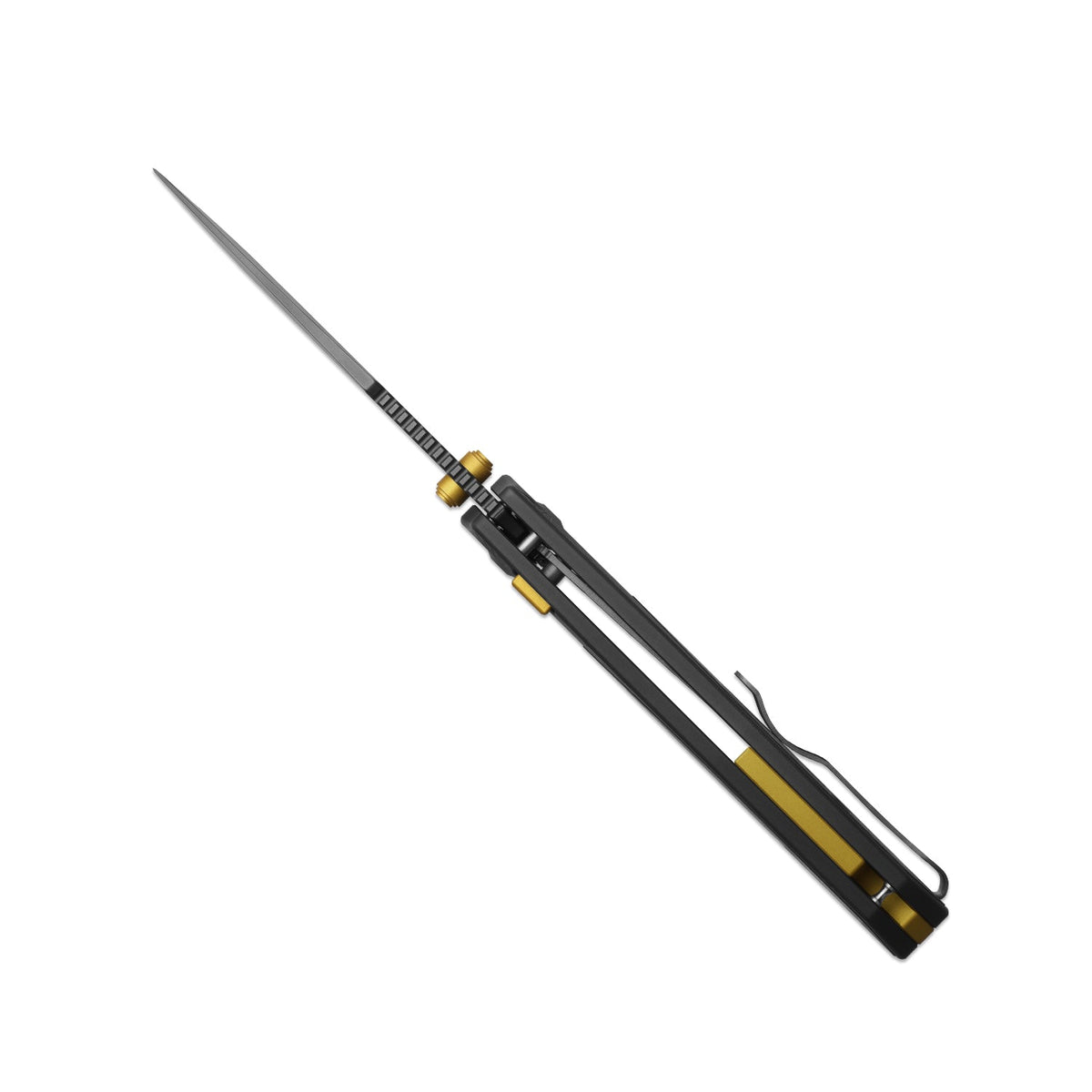 Durandal | Kizer Button Liner Lock™ | Aluminum &  Fatcarbon® Camo Gold  | S35VN + Gunmetal Gray PVD Coating | KizerB™ 3765BD2