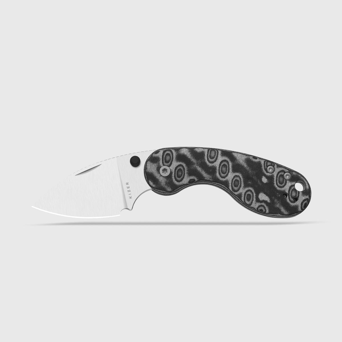 Microbe DSJ AirTi | Detent Slip Joint |  vortex pattern micarta | 14C28N + Satin | KizerV™ 2742DSJA2