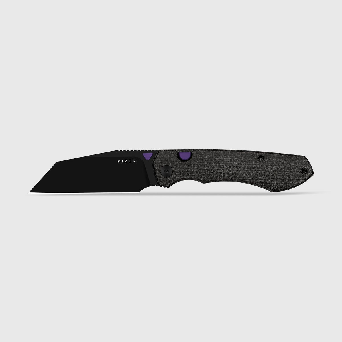 Wharning | Wharncliffe | Kizer Button Liner Lock™ | N690 | Micarta | KizerV™ 3738BW1