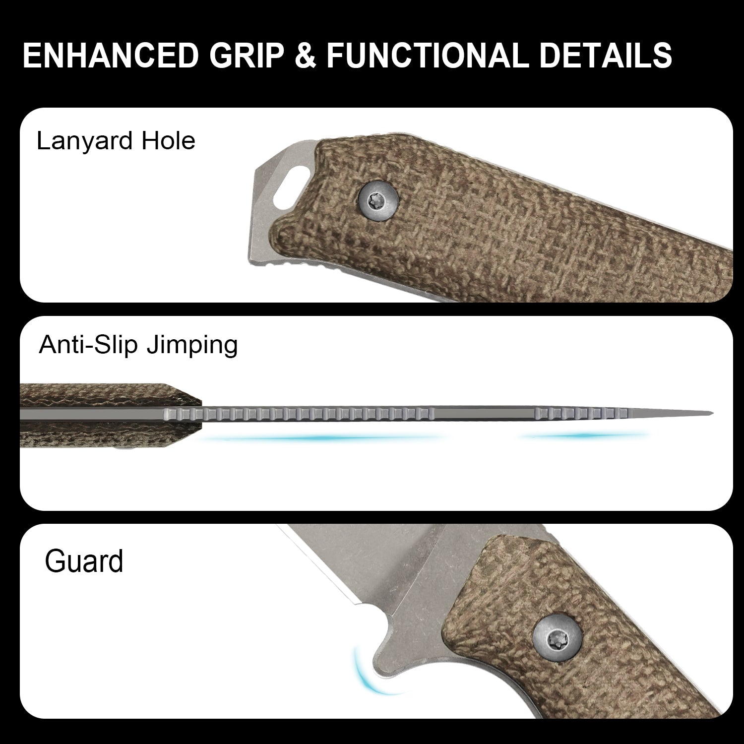 Begleiter Fix 3.78 inch 3V Burlap Micarta 1045MD1-Kizer