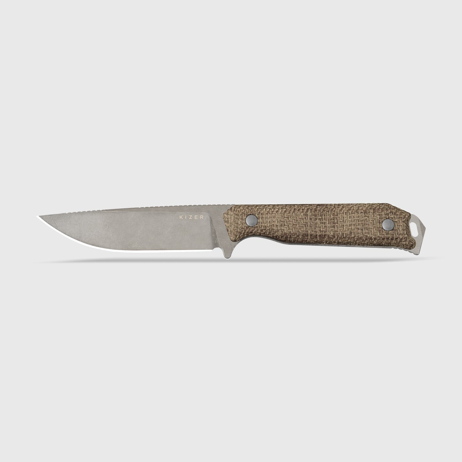 Begleiter Fix 3.78 inch 3V Burlap Micarta 1045MD1-Kizer
