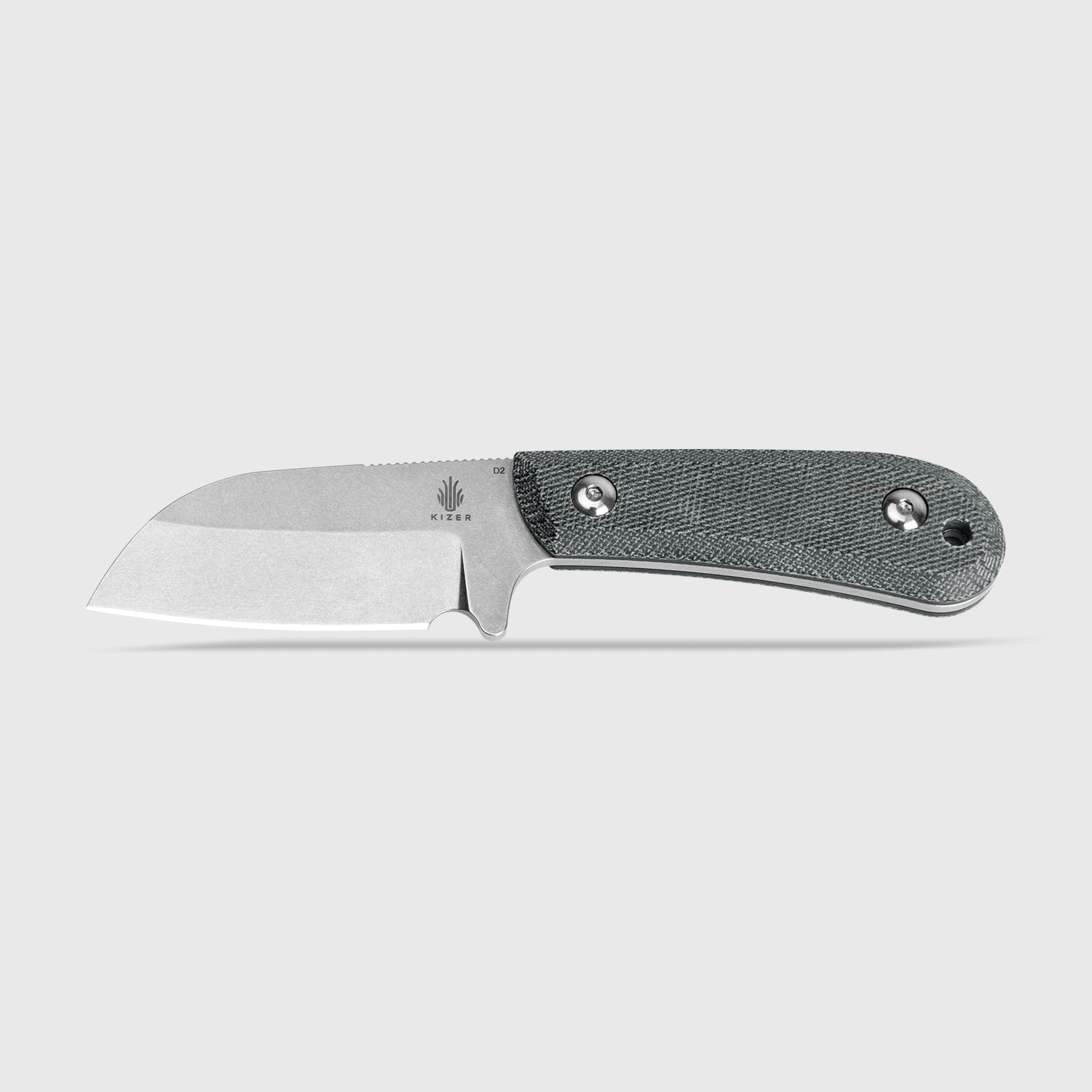 ハン　12 Kizer 2.94 inch Deckhand D2 Compact Fixed Blade G10+Micarta Handle