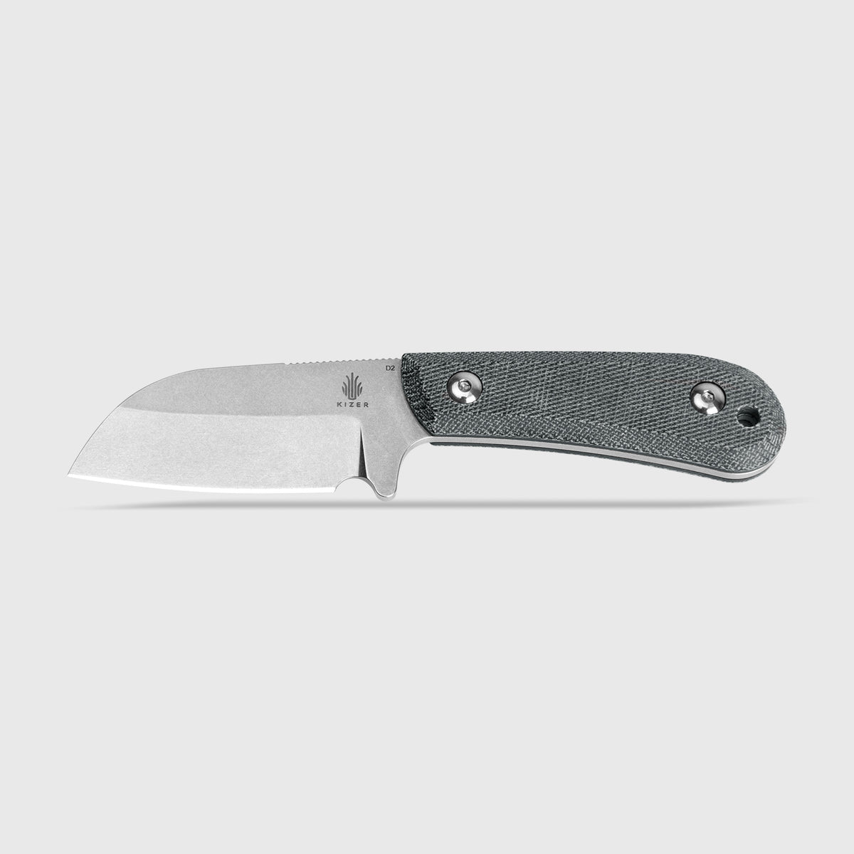 Kizer 2.94 inch Deckhand D2 Compact Fixed Blade G10+Micarta Handle ...