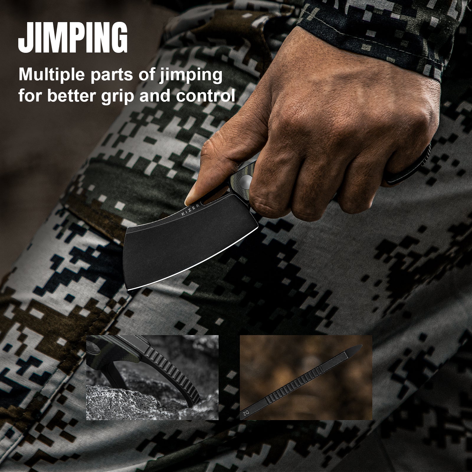 Little Rhino | D2 | G10 (Olive Green & Black) | 1065A3