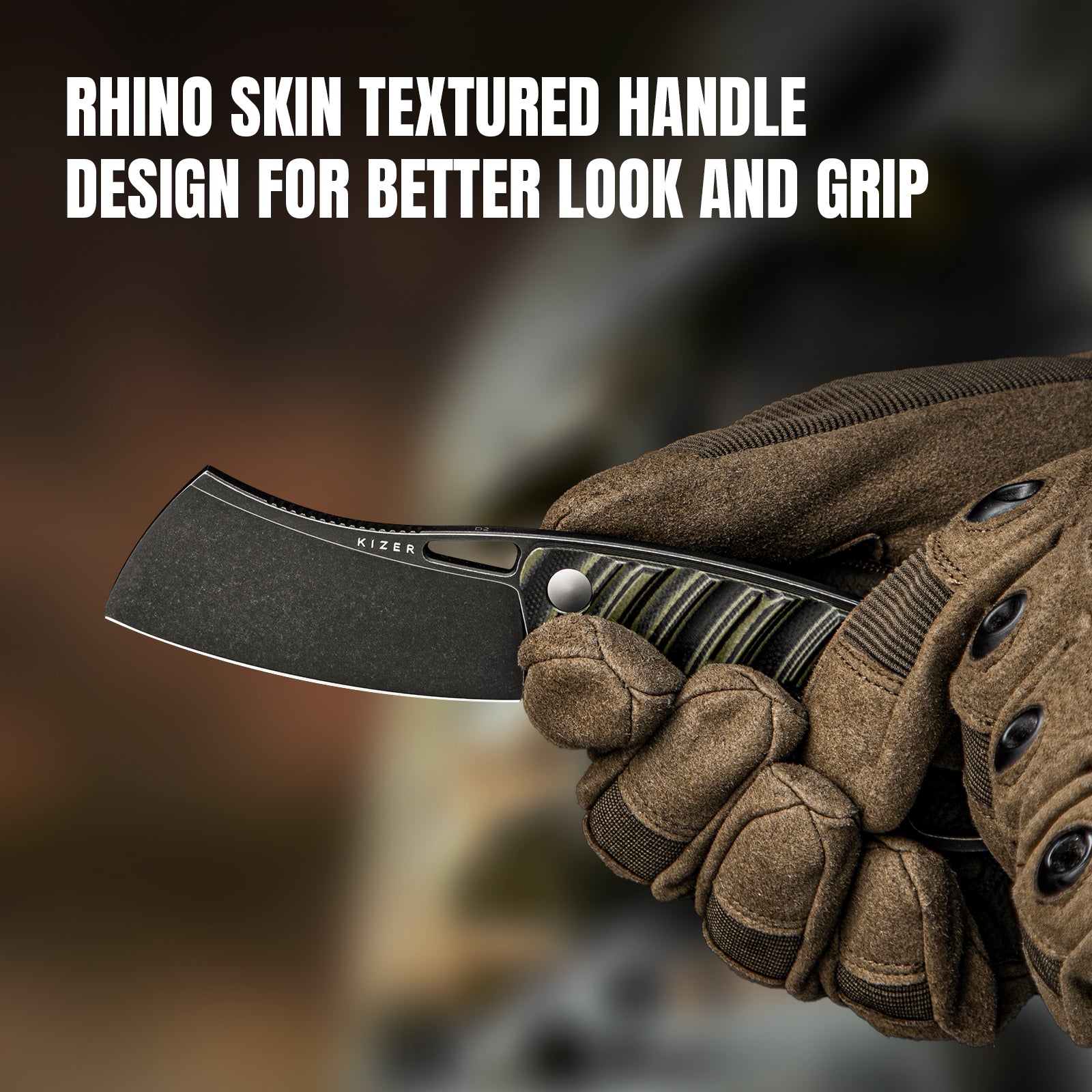 Little Rhino | D2 | G10 (Olive Green & Black) | 1065A3