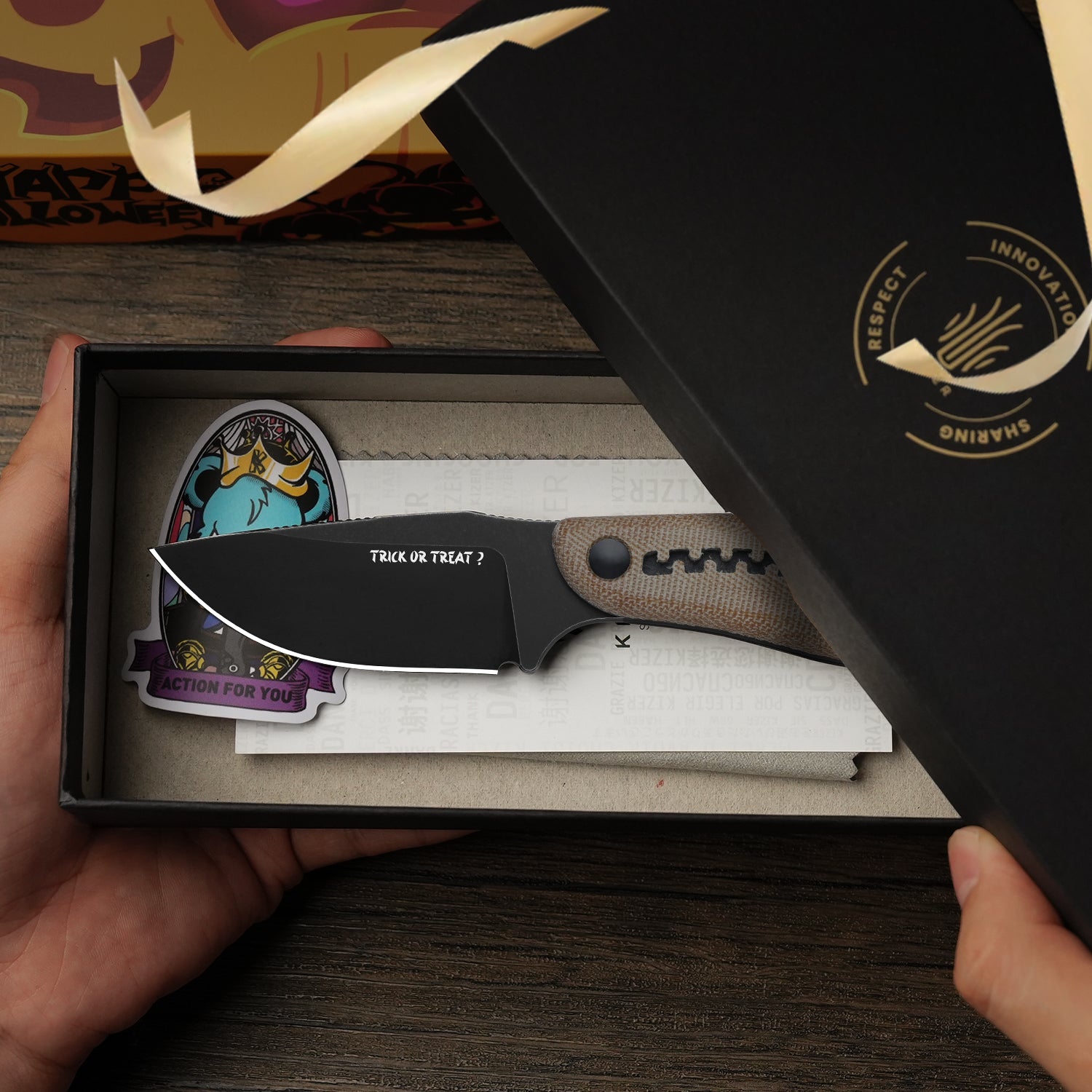 Halloween | Hare | Nitro-V | Micarta & G10 | 1077HW1 | Limited