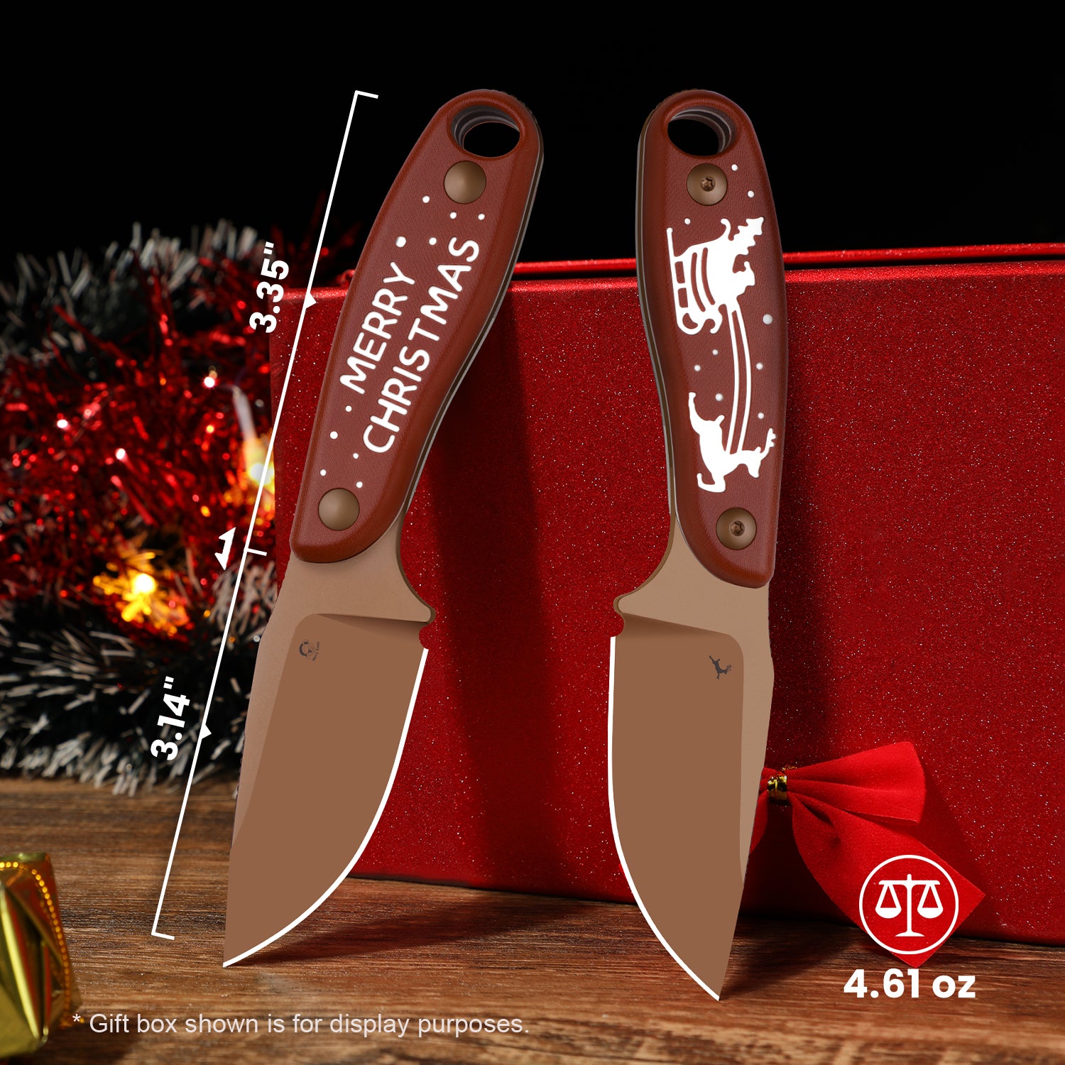 Christmas HARE 3.1 inch D2 Micarta & G10 1077MC1 Limited-Kizer
