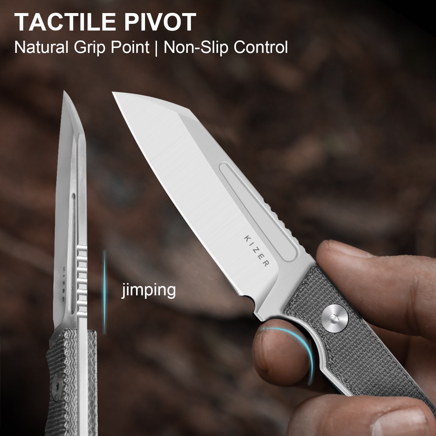 Phasmids 2.8 inch AEB-L Micarta 1079A3-Kizer